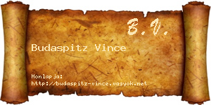 Budaspitz Vince névjegykártya